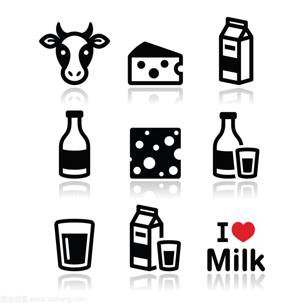乳制品矢量圖標(biāo)集 設(shè)計(jì)巧思與視覺美學(xué)
